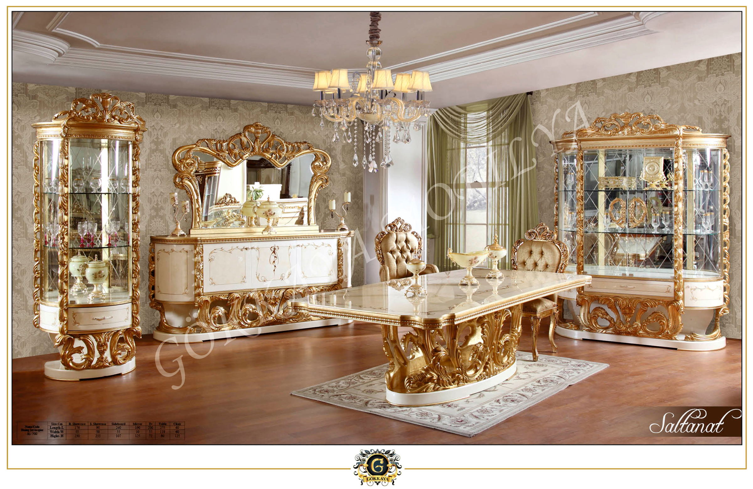 Saltanat Yemek Odası Gökkaya Mobilya